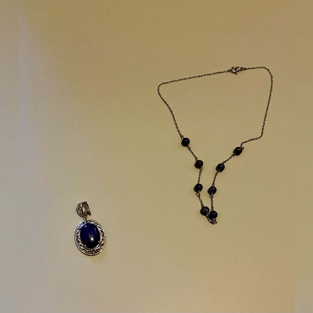 Sapphire Blue Pendant Necklace
